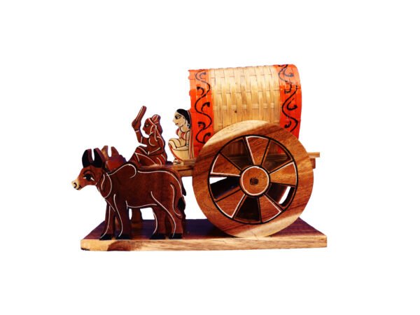 Bullock Cart Wooden 14 cm